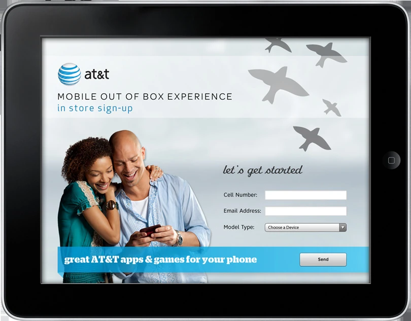 AT&T Mobile Out of Box interface from Donald Armstrong’s portfolio