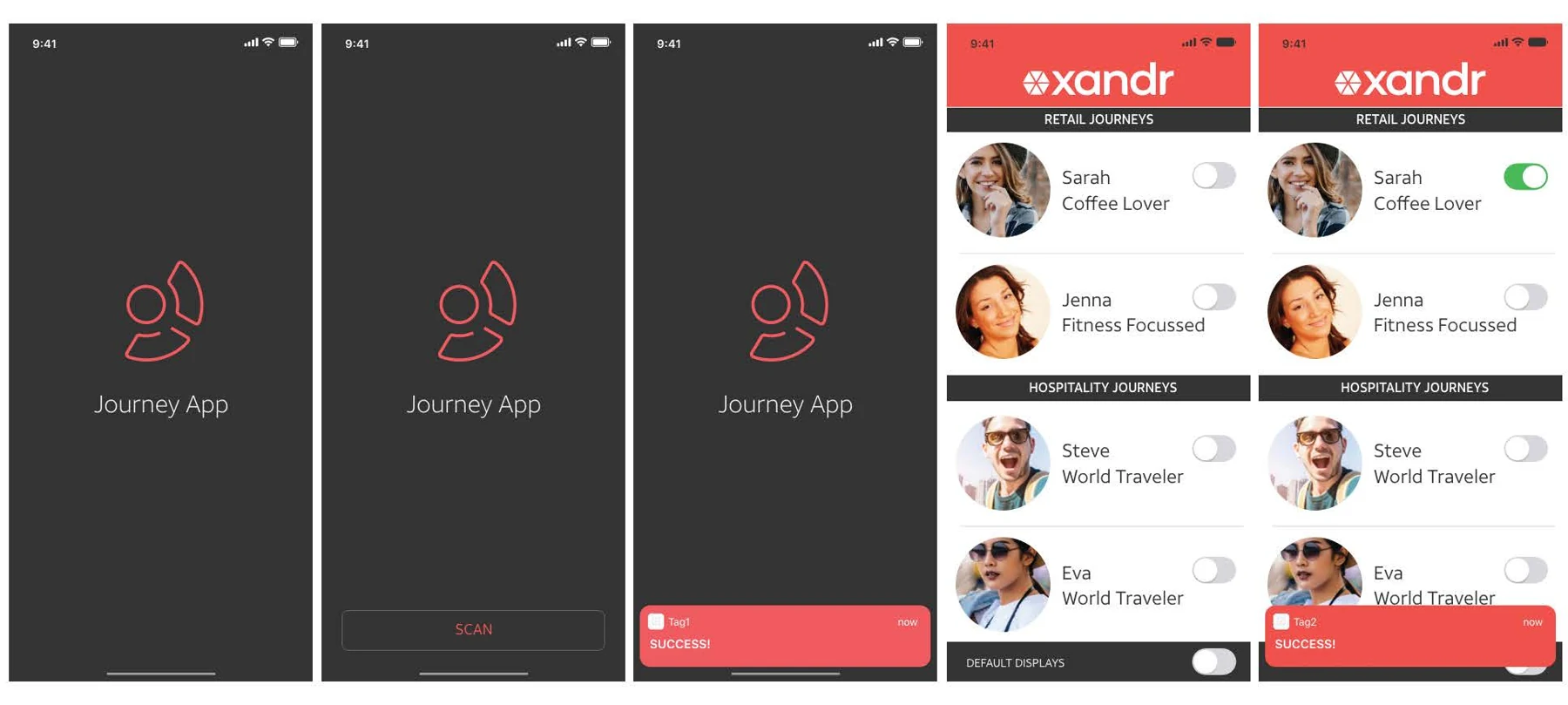 Journey App interface from Donald Armstrong’s portfolio