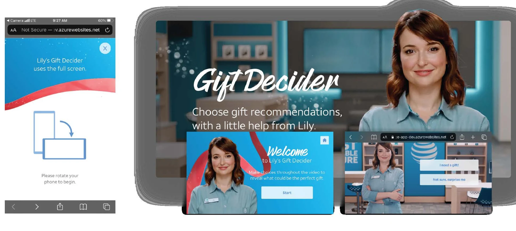mTAP Holiday & Gift Decider interface from Donald Armstrong’s portfolio